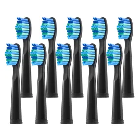 10 Pack Electric Toothbrush Replacement Heads Compatible with Fairywill，Toothbrush Heads Compatible with FW-507/508/551/515/917/959/2011,D1/D3/D7/D8(Black) Black