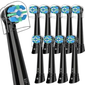 10 Pack Replacement Heads Compatible with Oral B iO 3 4 5 6 7 8 9 10, Brush Heads Compatible with Oral B iO Electric Handles,Black