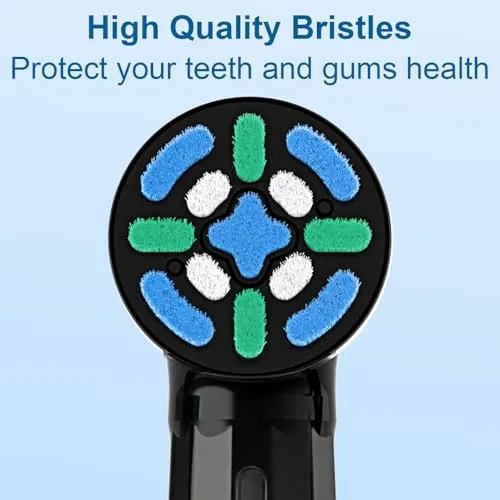 10 Pack Replacement Heads Compatible with Oral B iO 3 4 5 6 7 8 9 10, Brush Heads Compatible with Oral B iO Electric Handles,Black