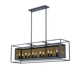 12 Light Chandelier from the Infinity Collection in Misty Charcoal Finish by Z-Lite