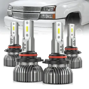 1999-2006 Chevy Silverado 1500 2500 3500 9005 9006 LED Headlight Bulbs