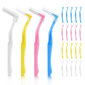 20 Pieces Interdental Brushes, Braces Toothbrush for Cleaner Betweens Angle Alternative Brushes Flossing Head Oral Dental Soft Tooth Brush Tooth Cleaning Tool Toothpick for Tooth Cleaning