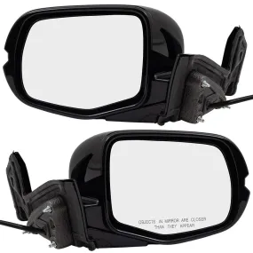 2017-2020 Honda Ridgeline Sport Power Door Mirror Assembly Paint To Match Black Manual Folding Without Heat-Signal-Memory-Auto Dimming-RH Side View Camera Set LH RH