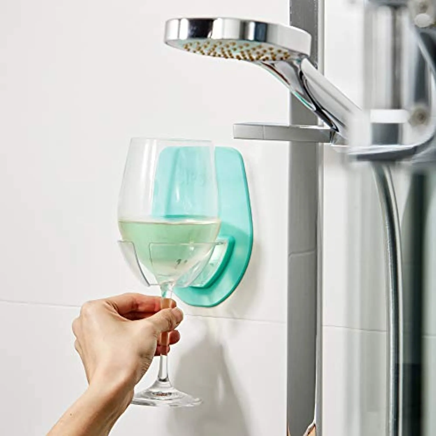 30 Watt Silicone Wine Glass Holder for Bath & Shower, Give The Sift of an at Home Spa Bathtub Relaxation