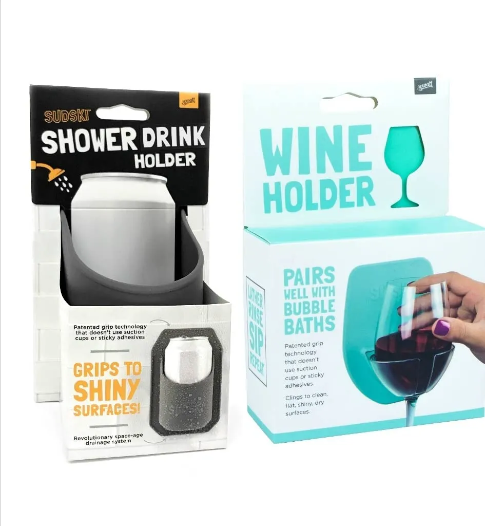 30 Watt Silicone Wine Glass Holder for Bath & Shower, Give The Sift of an at Home Spa Bathtub Relaxation