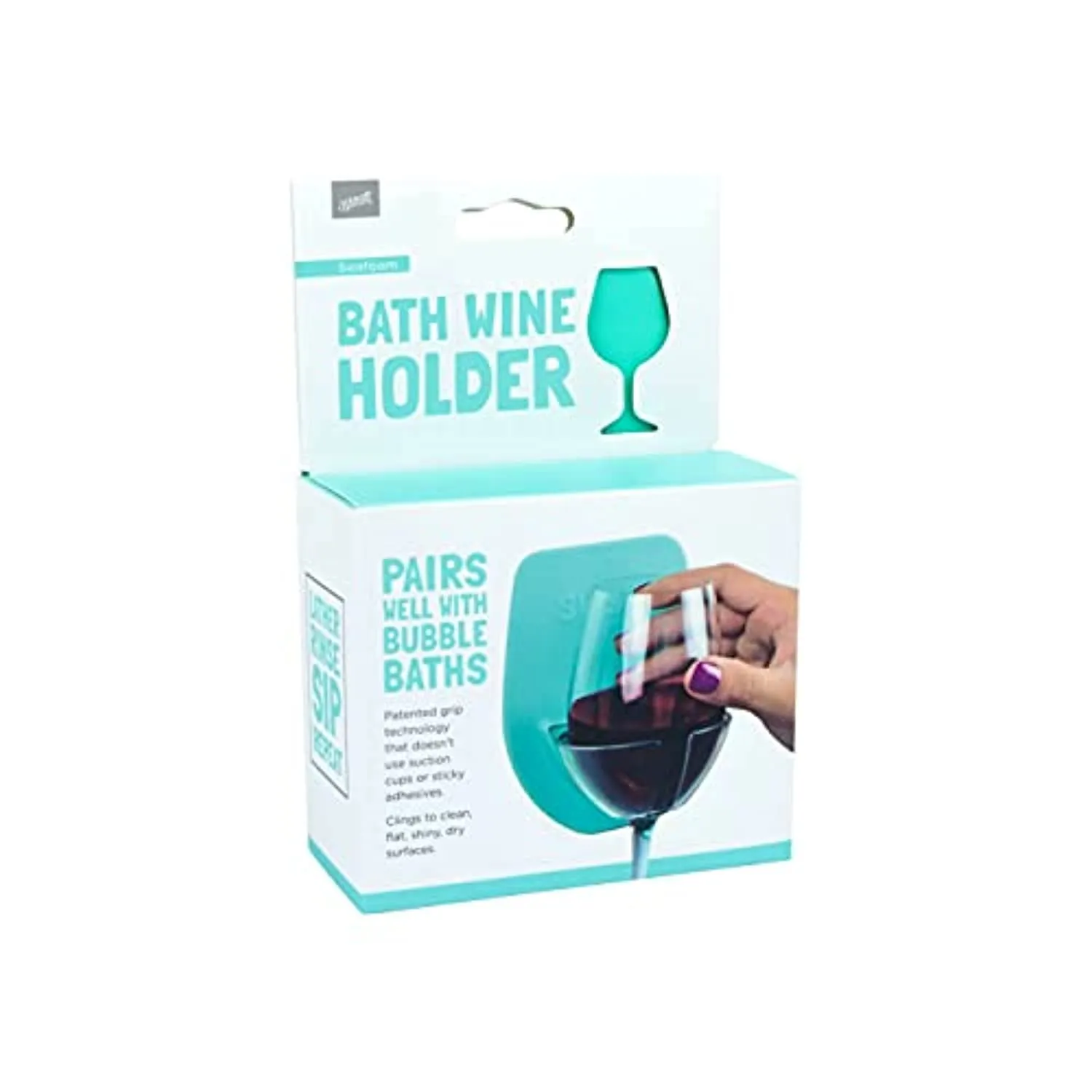 30 Watt Silicone Wine Glass Holder for Bath & Shower, Give The Sift of an at Home Spa Bathtub Relaxation
