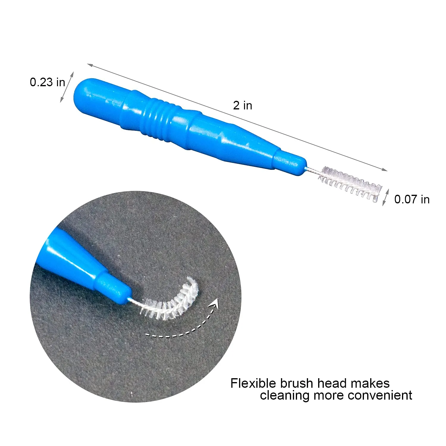 50 Pieces Interdental Brush,Toothpicks Tooth Flossing Head Oral Dental Hygiene Brush,Teeth Cleaner Dental Floss Stick Tooth Cleaning Tool，Braces Dental Brush Flosser for Cleaner Interdental Brush 50