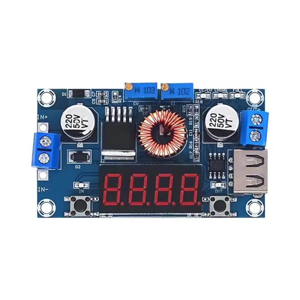 5A XL4015 constant voltage constant current step-down power supply module voltage and current display LED drive lithium battery charging
