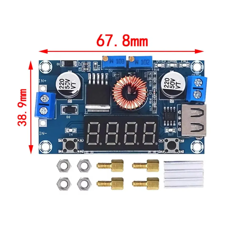 5A XL4015 constant voltage constant current step-down power supply module voltage and current display LED drive lithium battery charging
