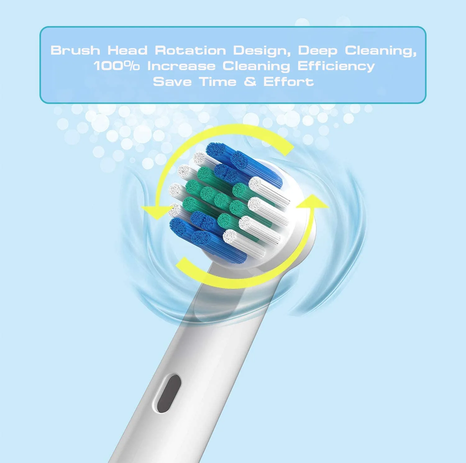 8X Electric Toothbrush Heads, ICOVE Compatible with Oral-B Braun Electric Toothbrush, Precision Clean Professional Brush Replacement Head for Oral B (8 Count, Pack of 1) 8 Count (Pack of 1)