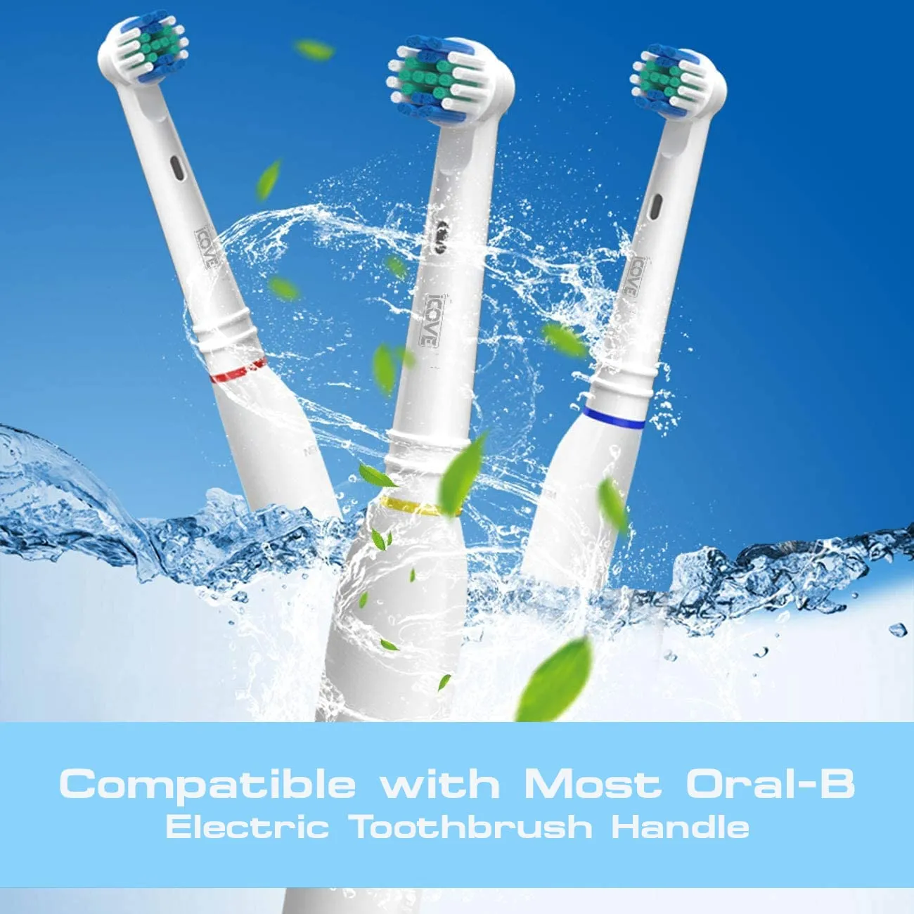 8X Electric Toothbrush Heads, ICOVE Compatible with Oral-B Braun Electric Toothbrush, Precision Clean Professional Brush Replacement Head for Oral B (8 Count, Pack of 1) 8 Count (Pack of 1)
