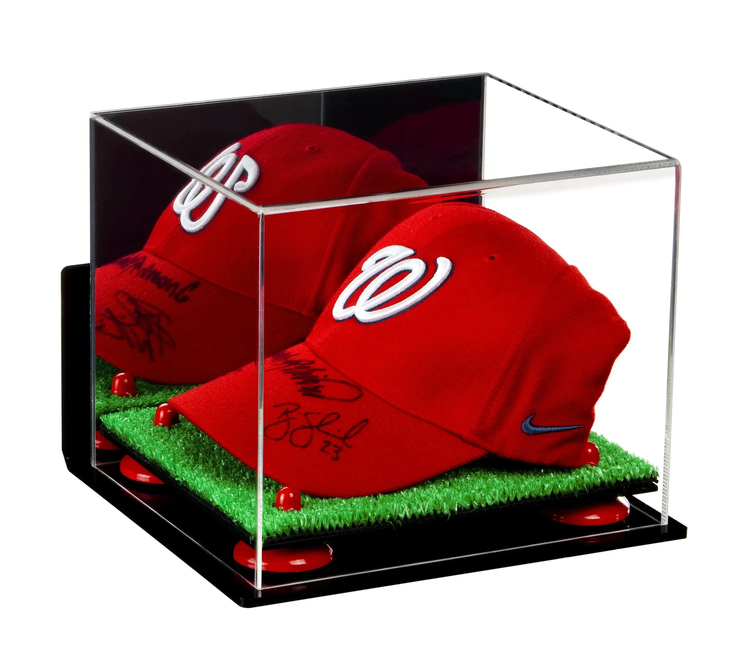 Acrylic Baseball Cap Display Case - Mirror Wall Mounts (V21/A006)