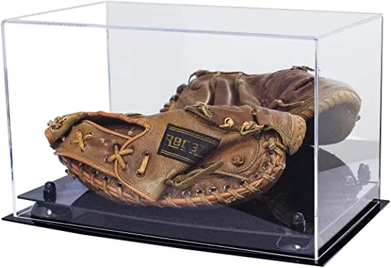 Acrylic Baseball Catchers Glove Display Case - Mirror No Wall Mounts (V16/A011)