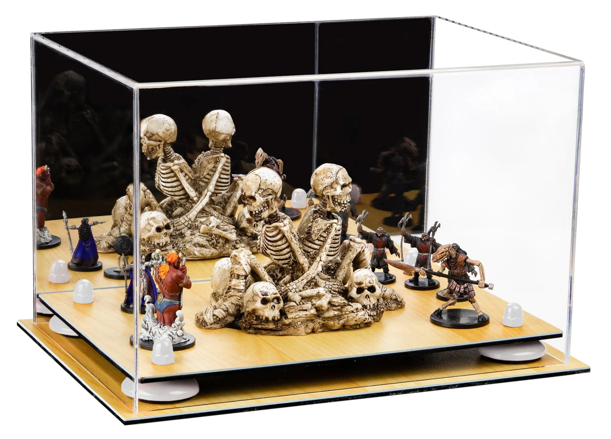 Acrylic Versatile Display Case 12 X 8.25 X 8 - Mirror no Wall Mounts (V41/A004)