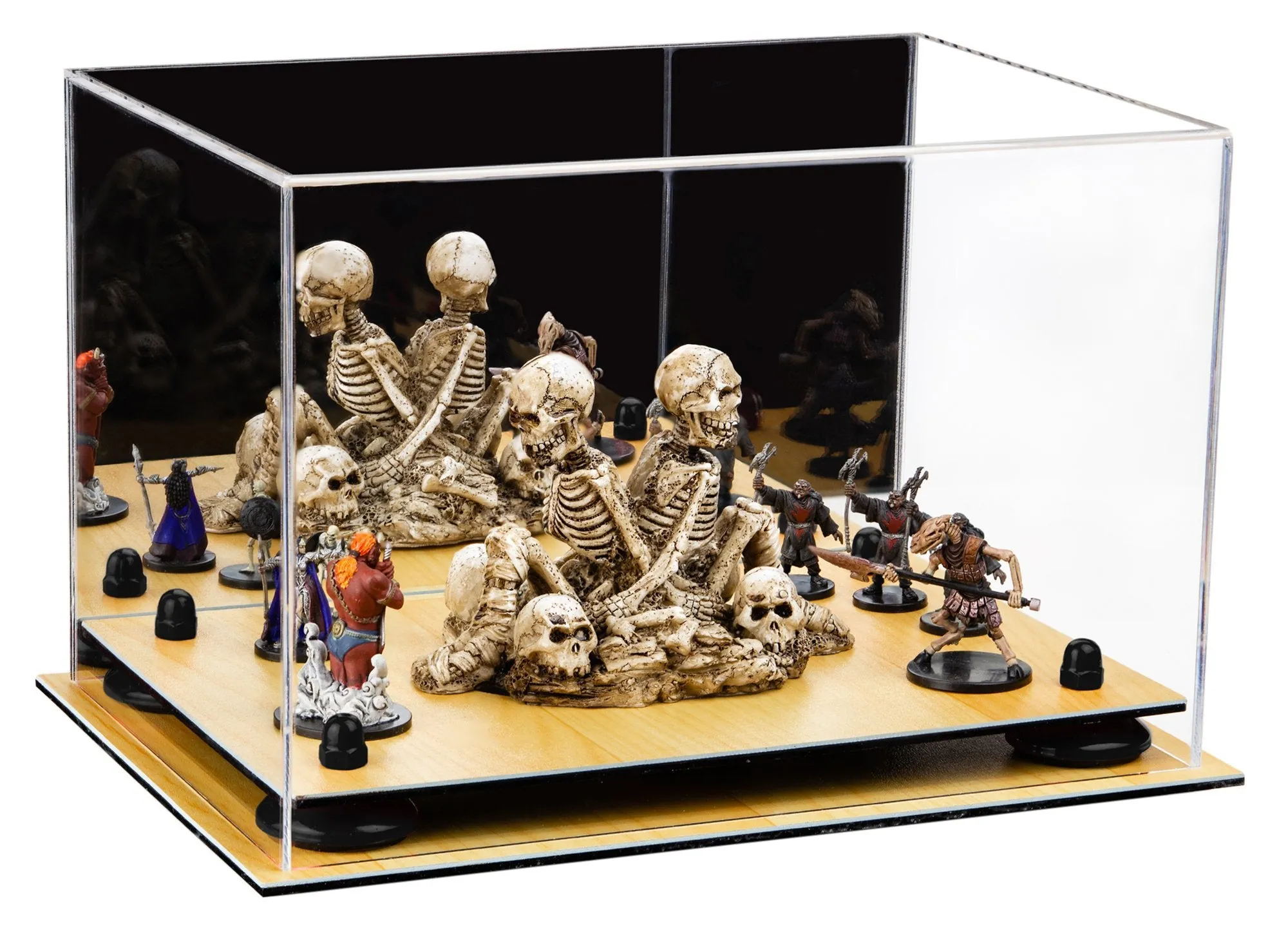 Acrylic Versatile Display Case 12 X 8.25 X 8 - Mirror no Wall Mounts (V41/A004)