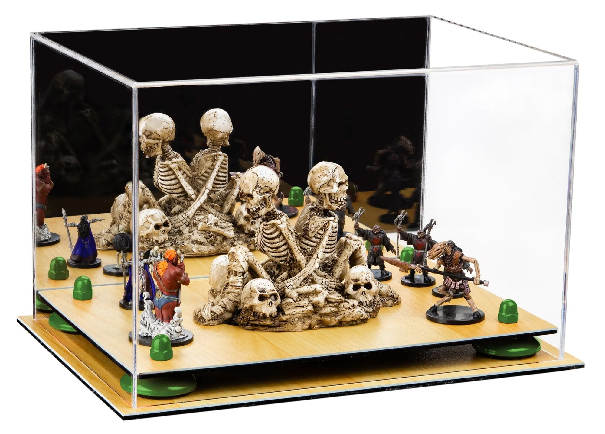 Acrylic Versatile Display Case 12 X 8.25 X 8 - Mirror no Wall Mounts (V41/A004)