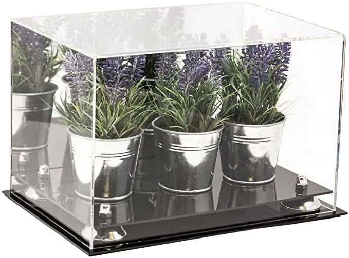 Acrylic Versatile Display Case 12 X 8.25 X 8 - Mirror no Wall Mounts (V41/A004)