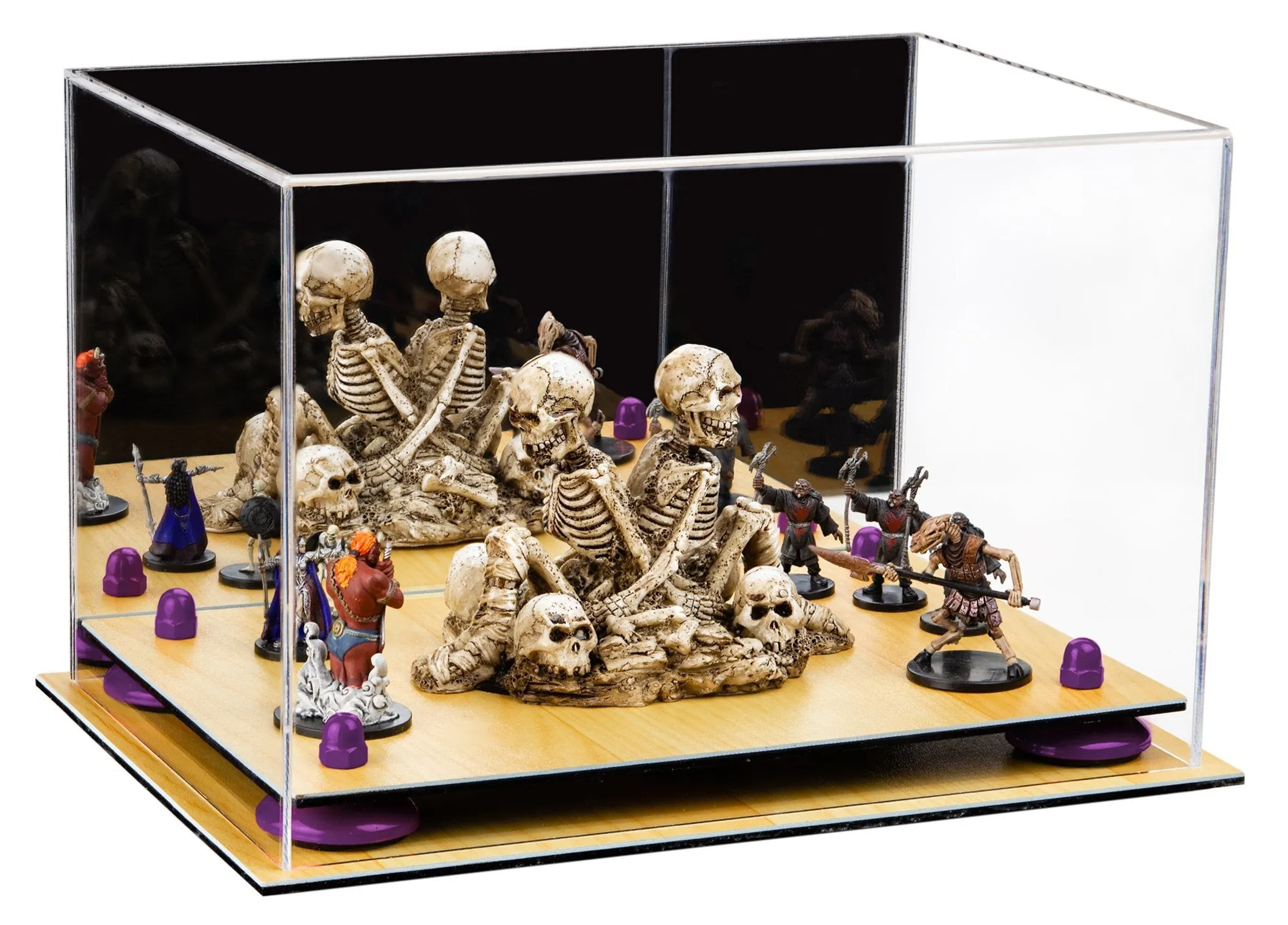 Acrylic Versatile Display Case 12 X 8.25 X 8 - Mirror no Wall Mounts (V41/A004)