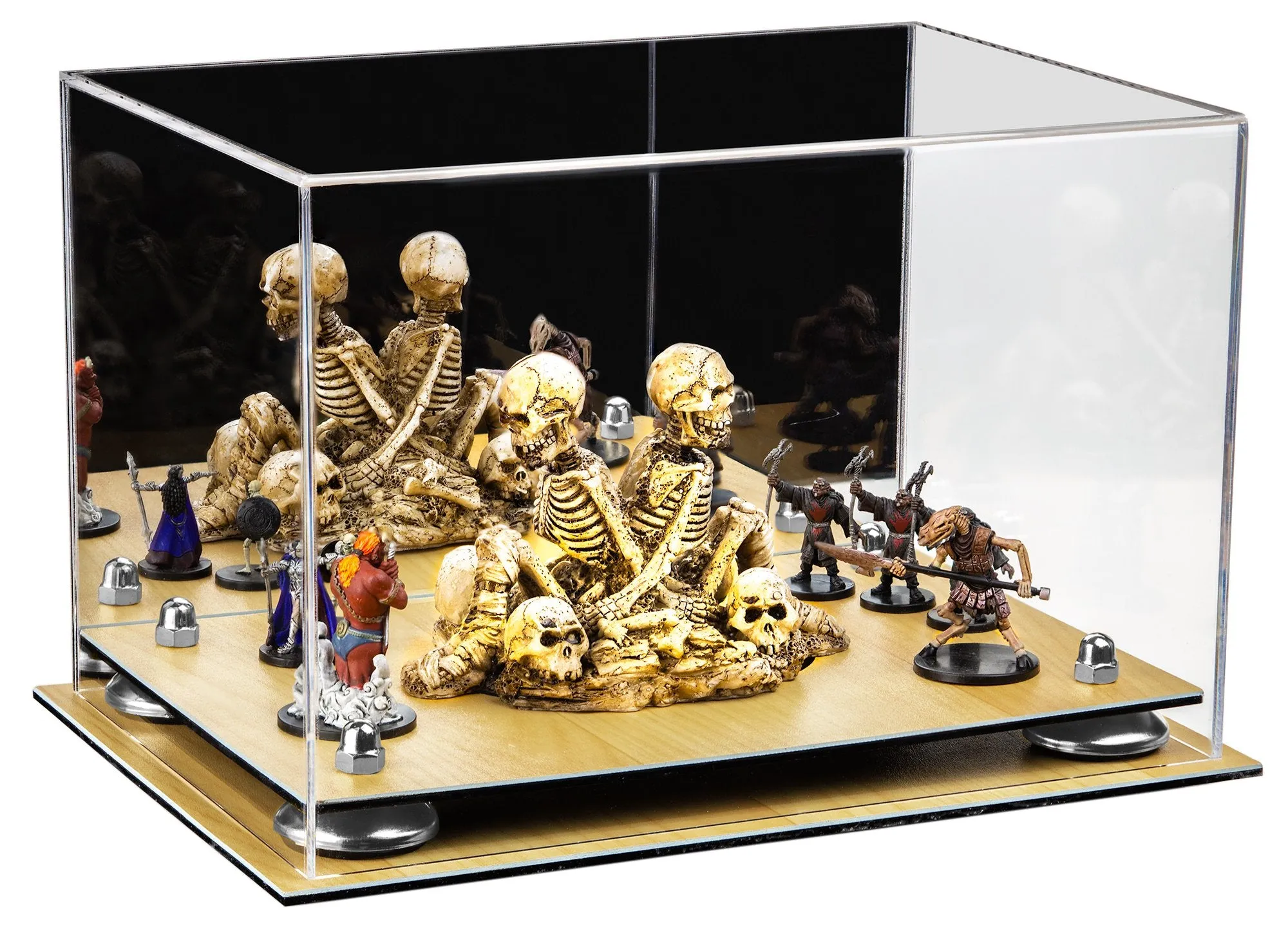 Acrylic Versatile Display Case 12 X 8.25 X 8 - Mirror no Wall Mounts (V41/A004)
