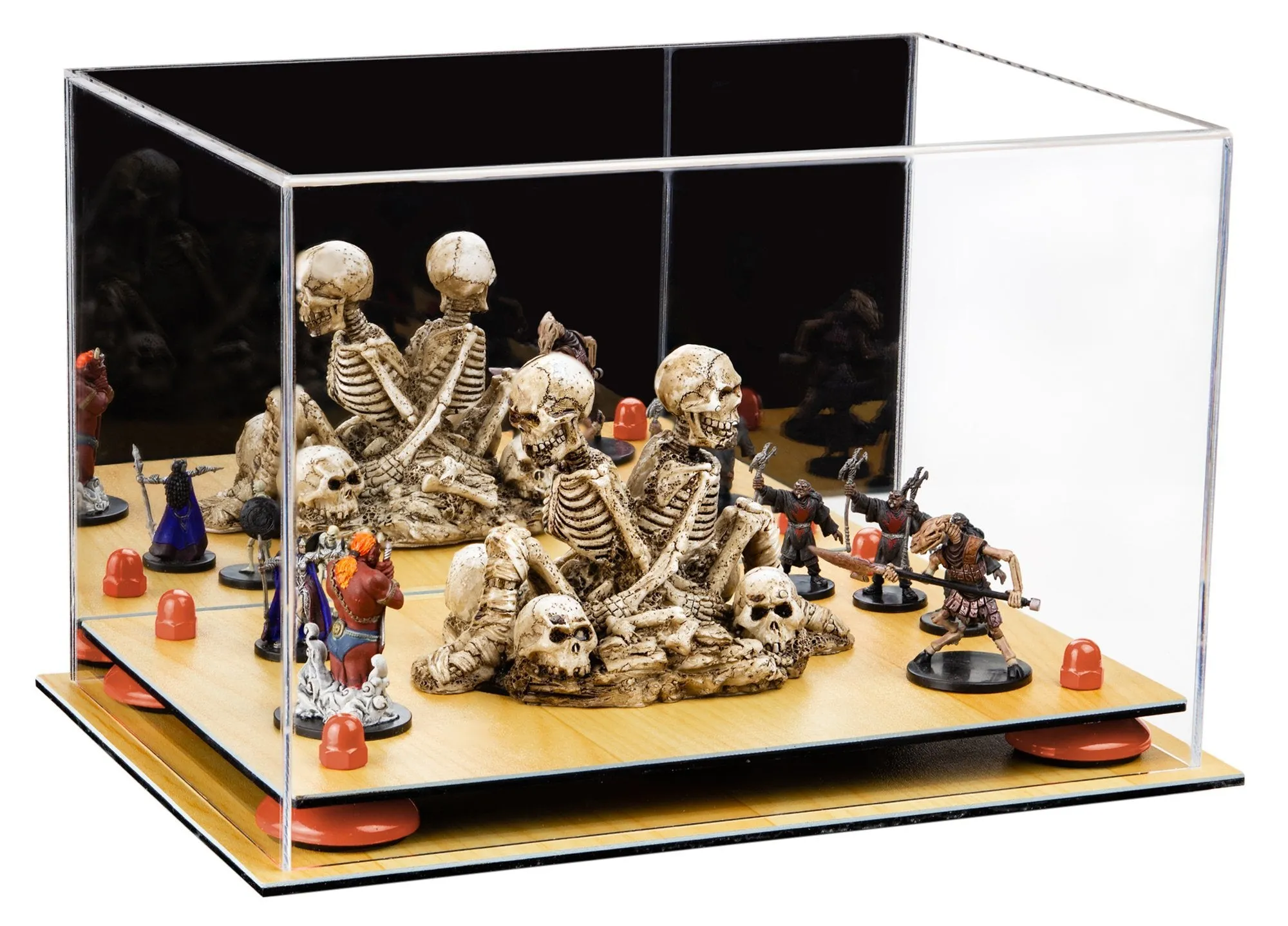 Acrylic Versatile Display Case 12 X 8.25 X 8 - Mirror no Wall Mounts (V41/A004)