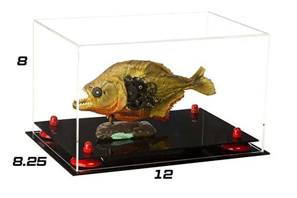 Acrylic Versatile Display Case 12 X 8.25 X 8 - Mirror Wall Mounts (V41/A004)