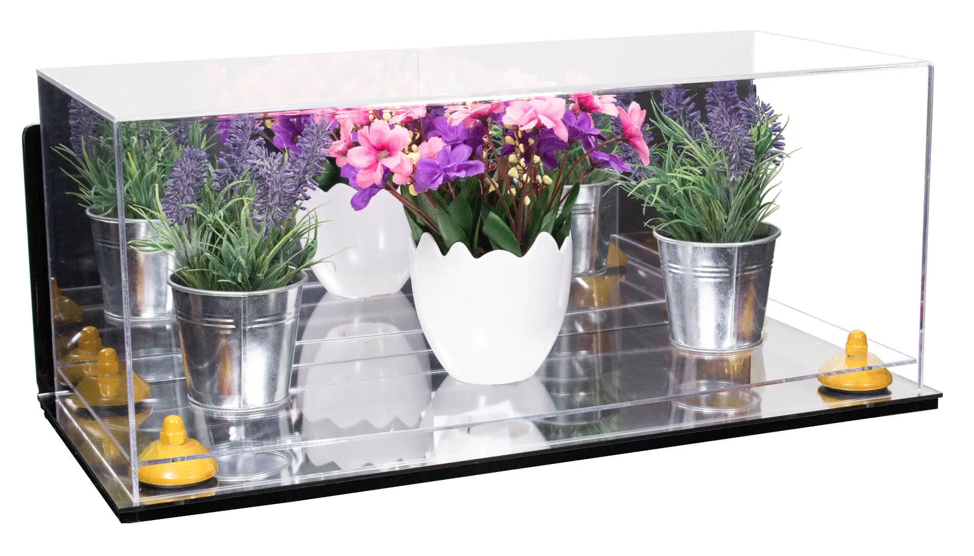 Acrylic Versatile Display Case 19.25 x 8.25 x 8 - Mirror Wall Mounts (V47/A103)