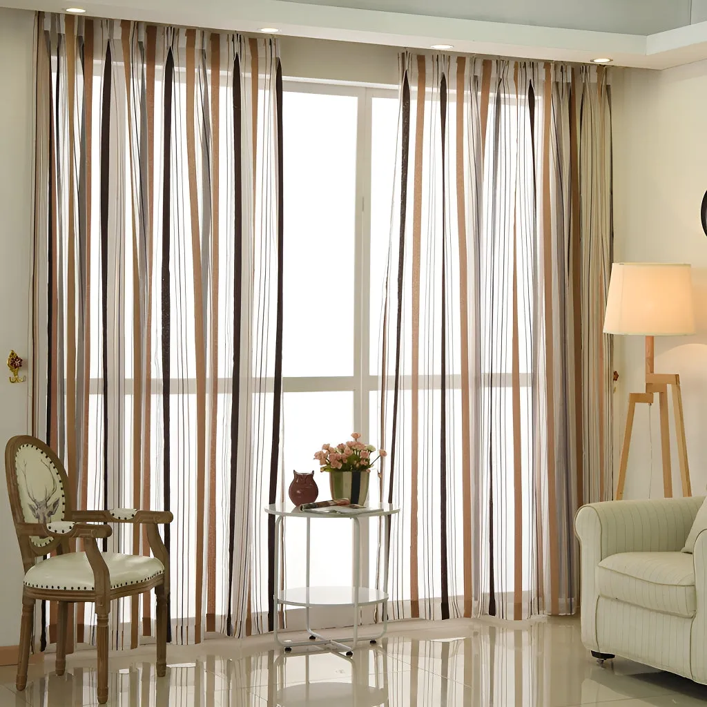 Anette Chenille Sheer Grommet Custom Curtain