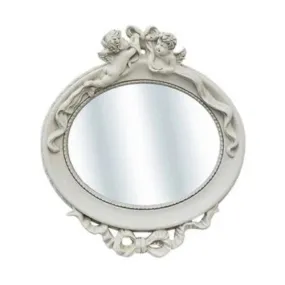 Angels Oval Cream Mirror