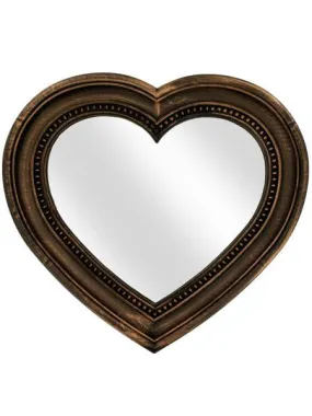 Antique Bronze Heart Shaped Mirror (Available in a pack of 1)