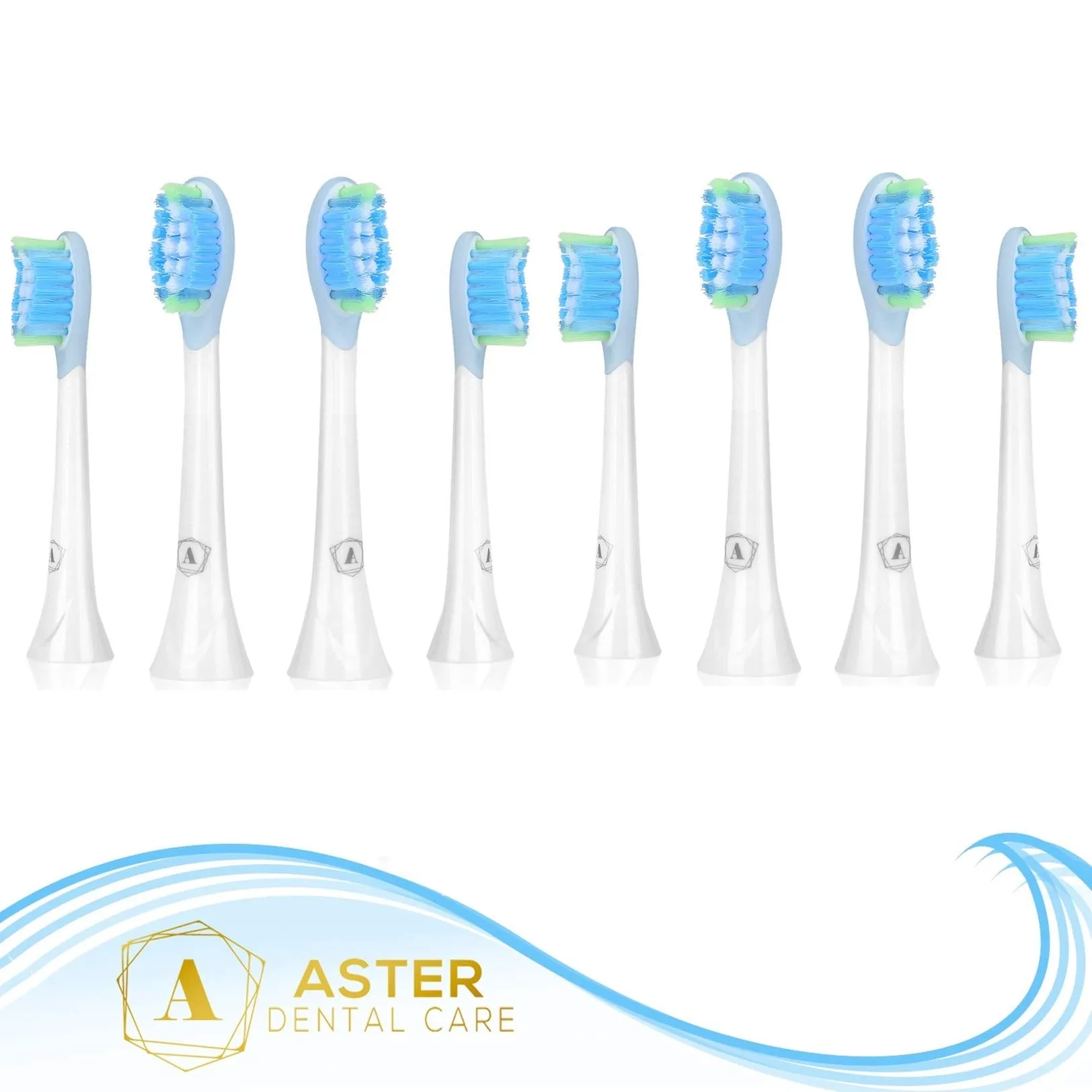 Aster Electric Toothbrush Head Replacements - 8 Pack, Professional Toothbrush Heads, ﻿Compatible with Philips Sonicare Electric Toothbrush