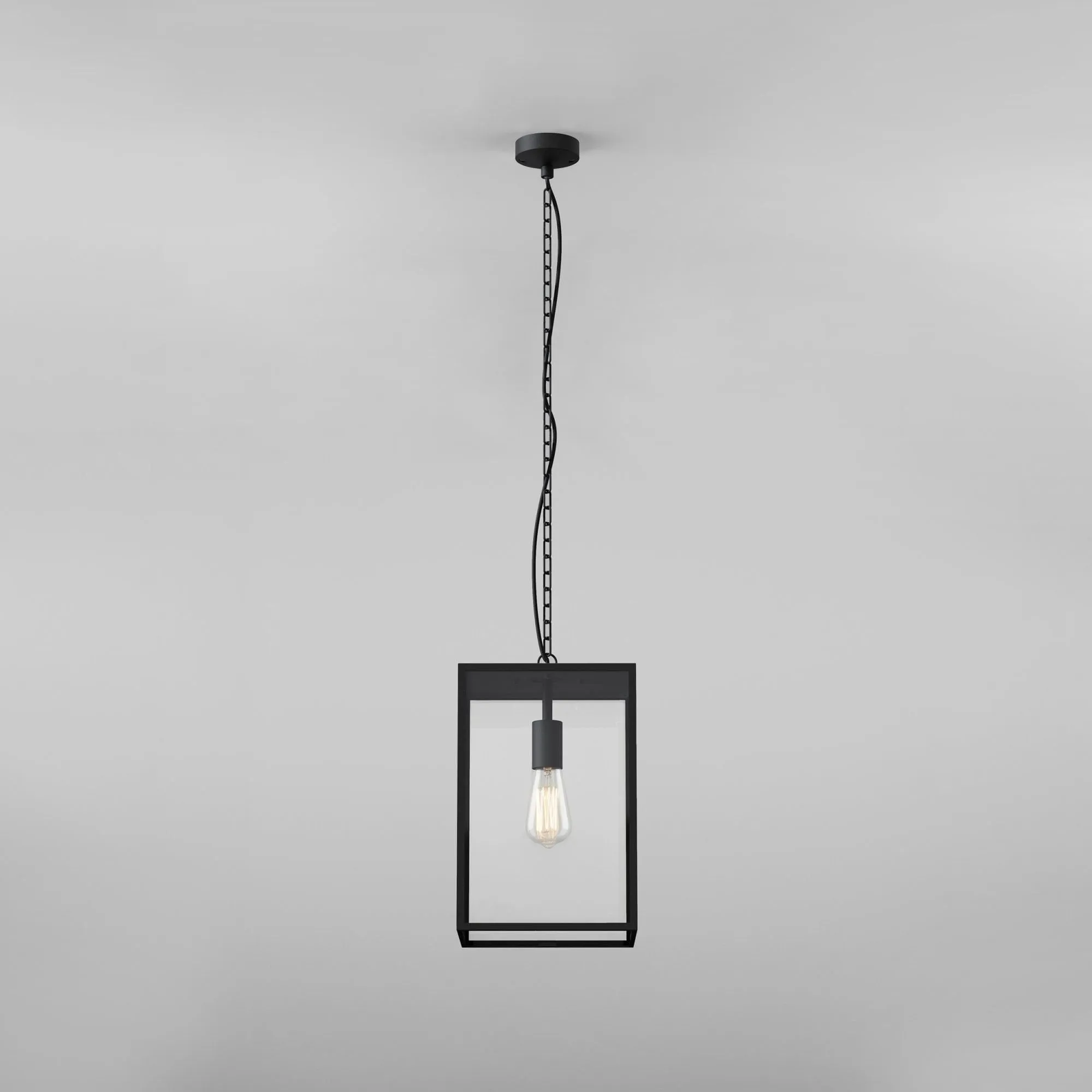 Astro 1095015 Homefield Outdoor Pendant Light Black and Glass