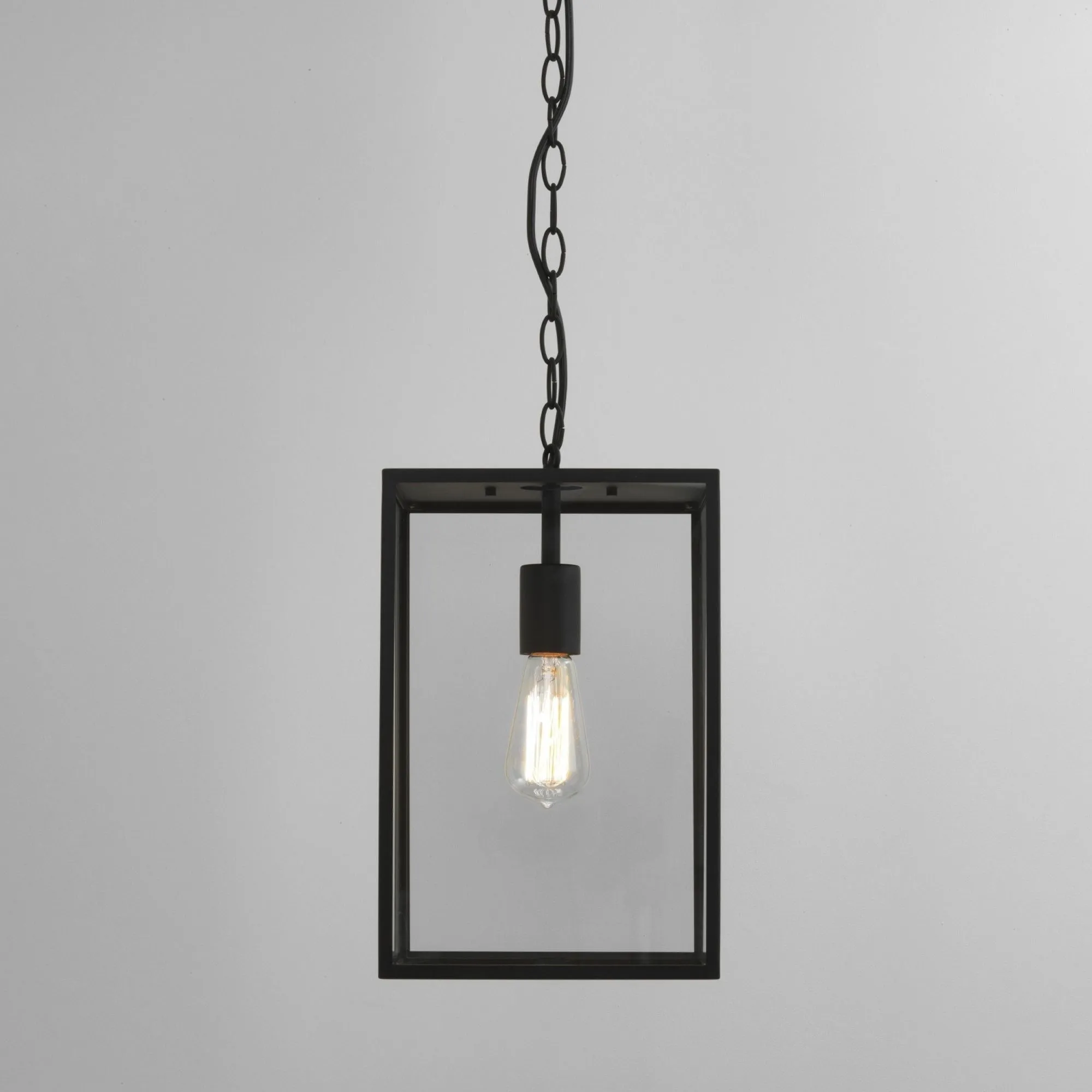 Astro 1095015 Homefield Outdoor Pendant Light Black and Glass