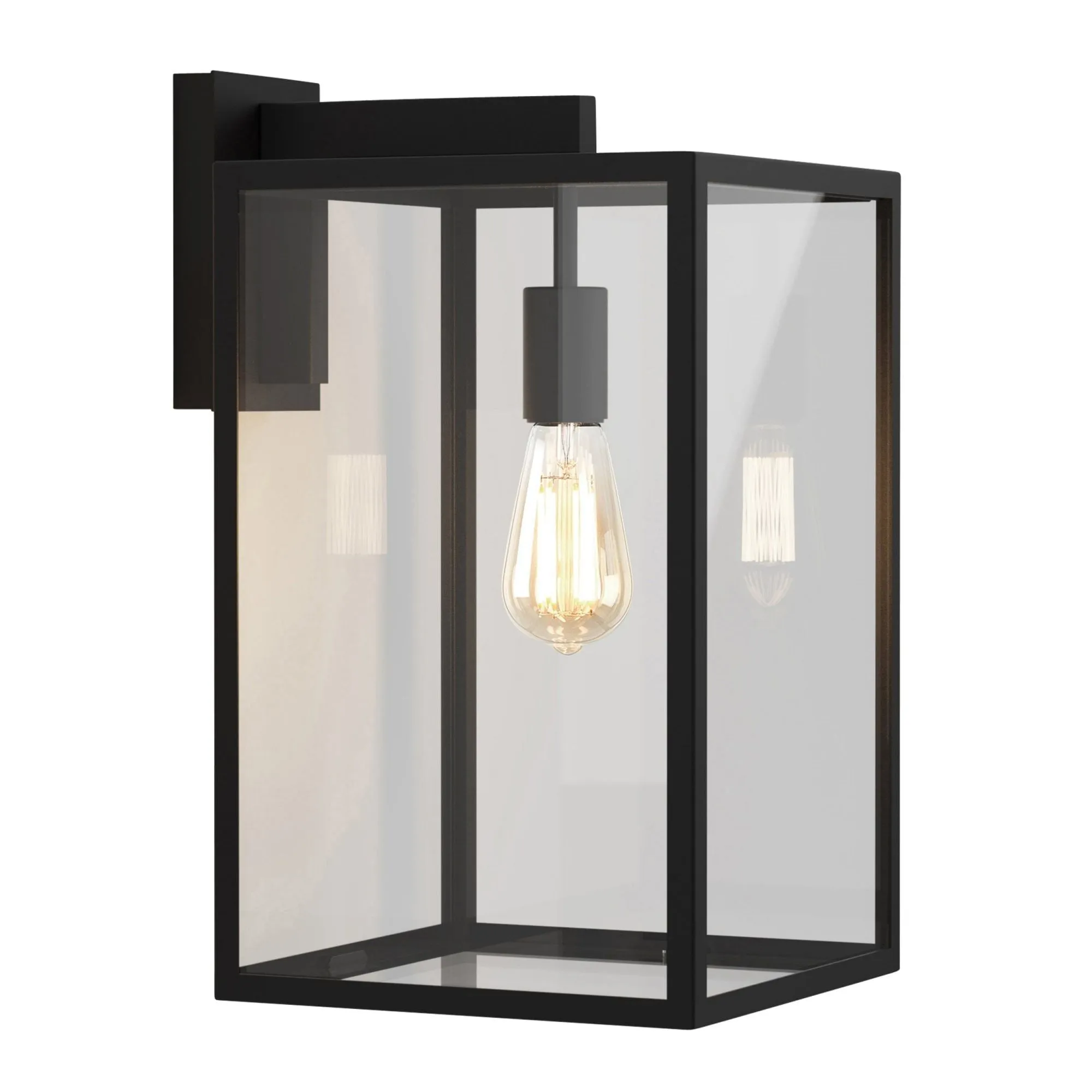 Astro 1354007 | Box Lantern 450 | Outdoor Wall Light in Textured Black