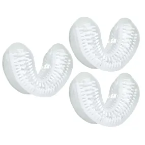 autobrush Double Sided U Shaped Nylon Brush Head Replacements - Adults and Kids Sizes (Adults, XL, 3 Pack)