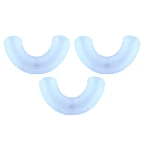 autobrush Silicone U Shaped Brush Head Replacement, Brush Head Refills, 360 Degree Oral Teeth Cleaning, Automatic Toothbrush Head Accessories, Adult and Kid Sizes (Ages 3-4, 3-Pack, Kids)