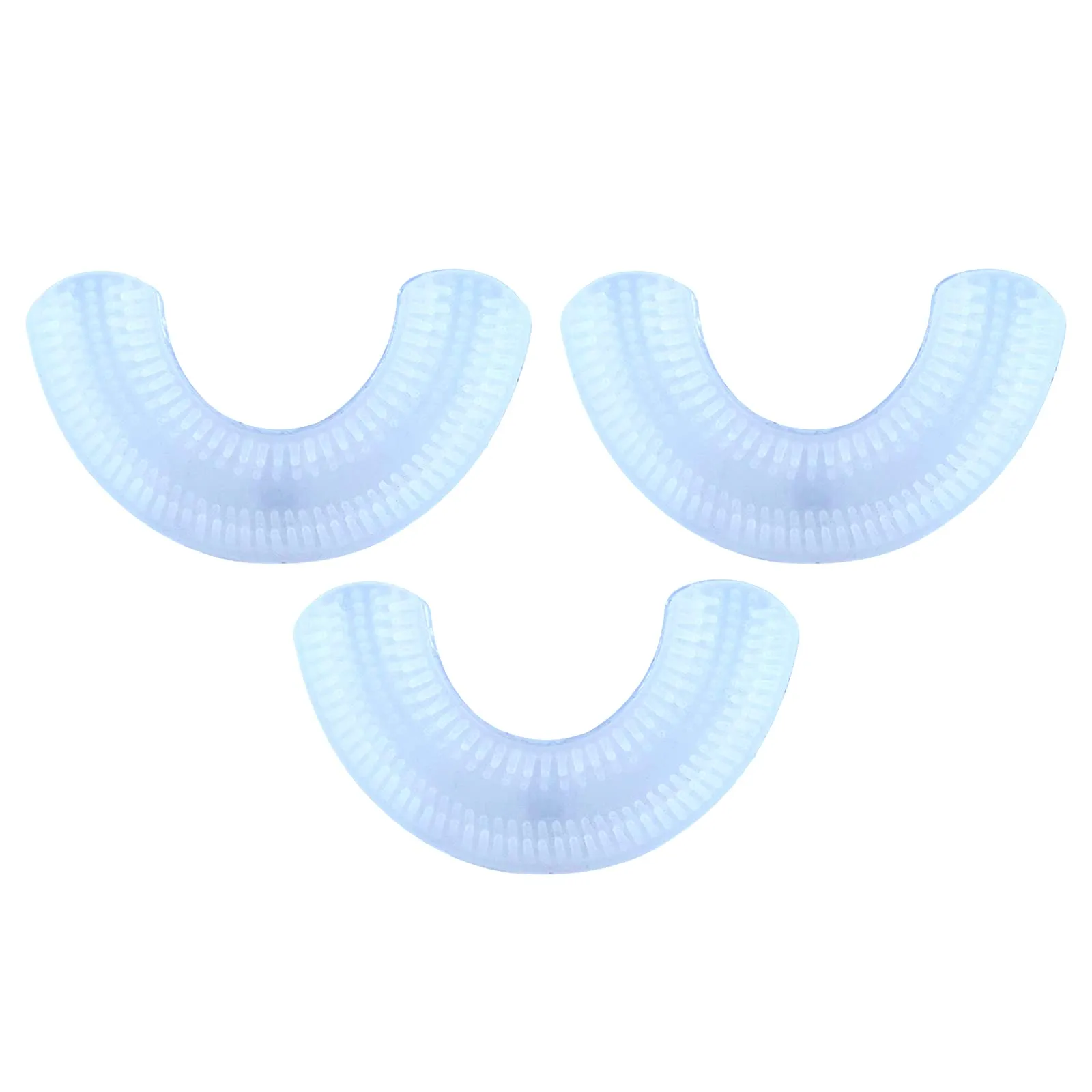 autobrush Silicone U Shaped Brush Head Replacement, Brush Head Refills, 360 Degree Oral Teeth Cleaning, Automatic Toothbrush Head Accessories, Adult and Kid Sizes (Ages 3-4, 3-Pack, Kids)