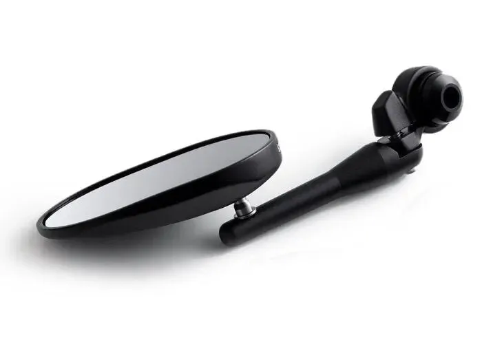 Bar End Mirrors HD CORSE Aluminium CNC Matt Black | Vespa/Piaggio Models