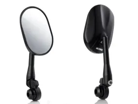 Bar End Mirrors HD CORSE Aluminium CNC Matt Black | Vespa/Piaggio Models