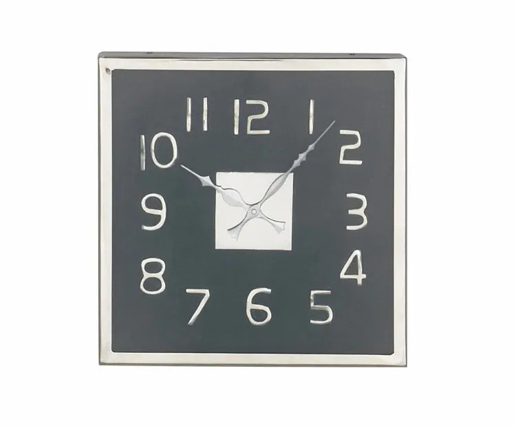 Black and Silver Wall Clock