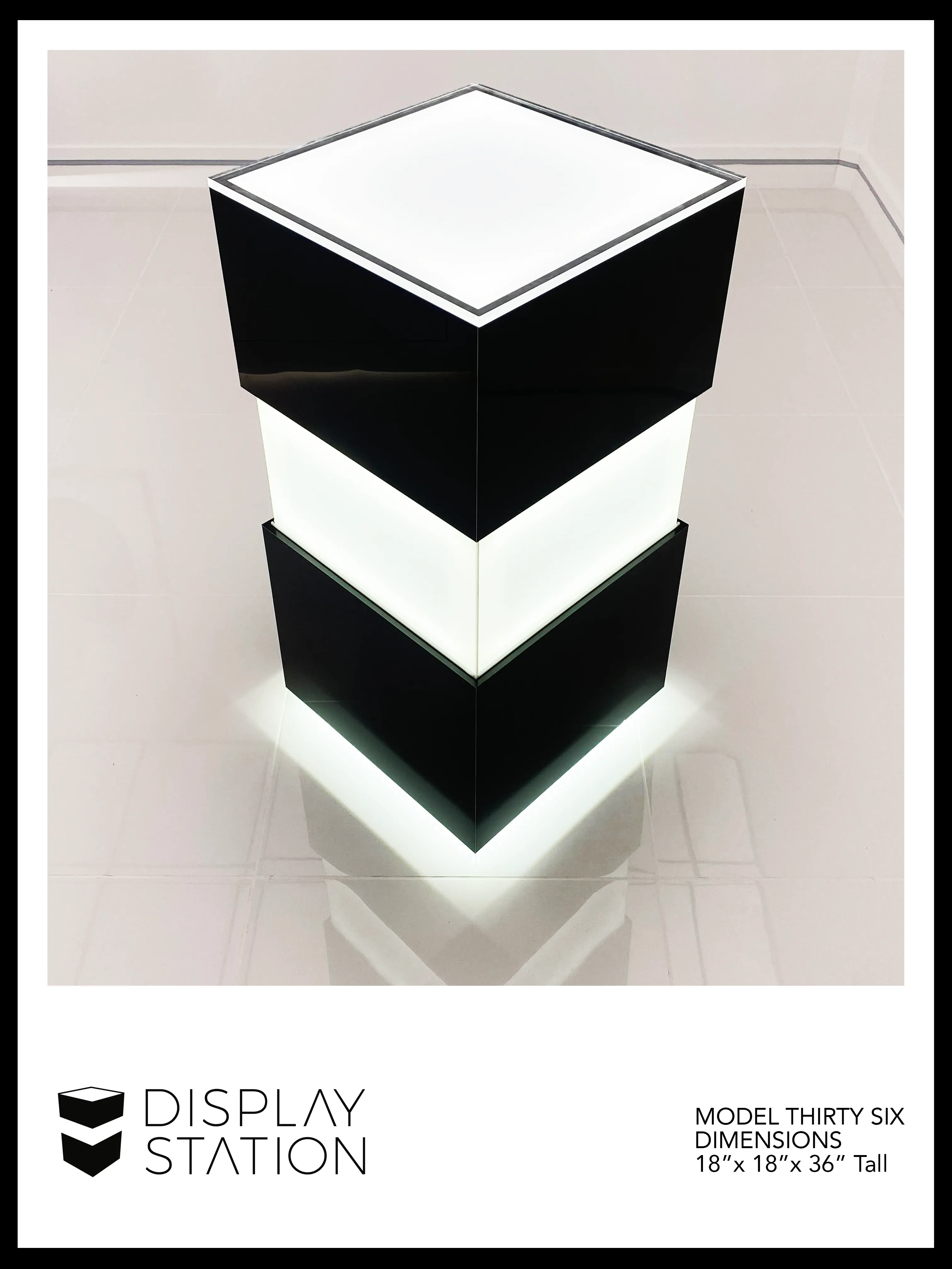 Black Light-Up Pedestal by DisplayStation