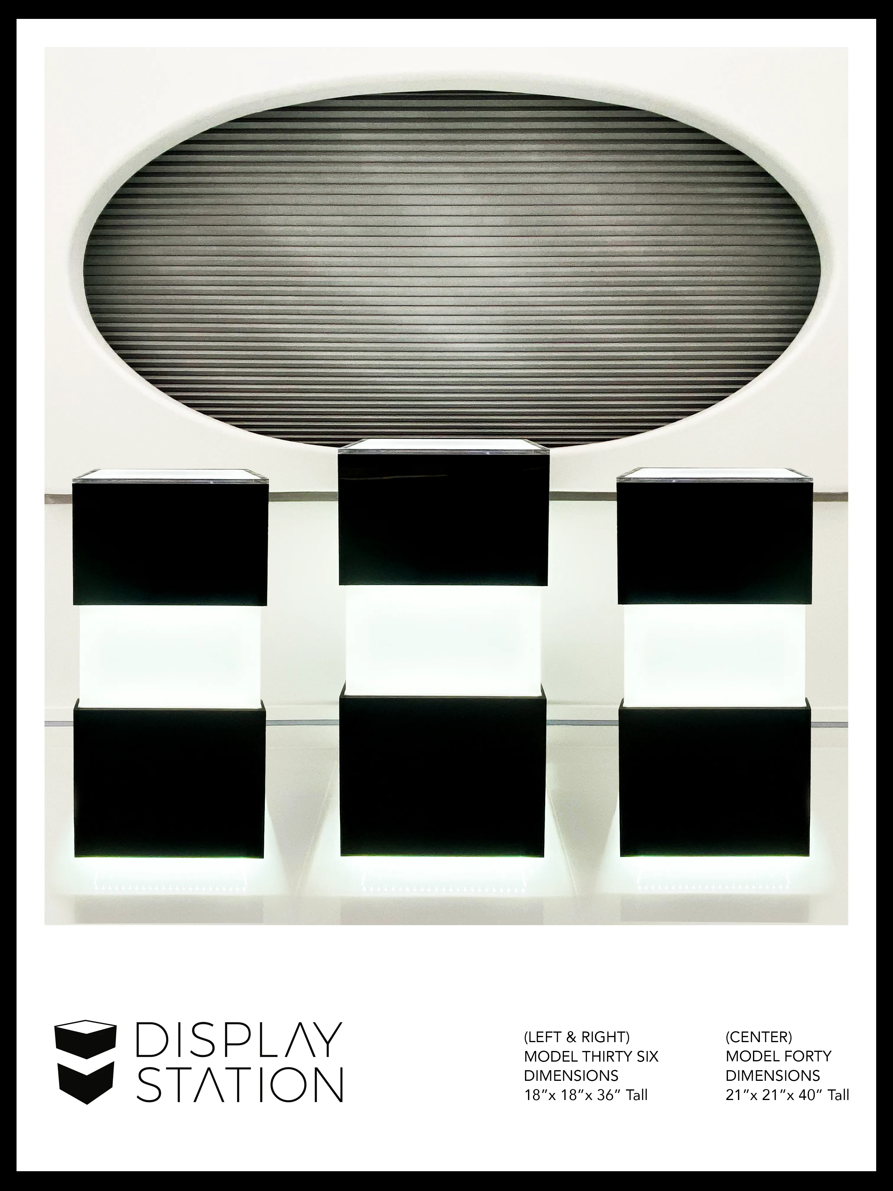 Black Light-Up Pedestal by DisplayStation