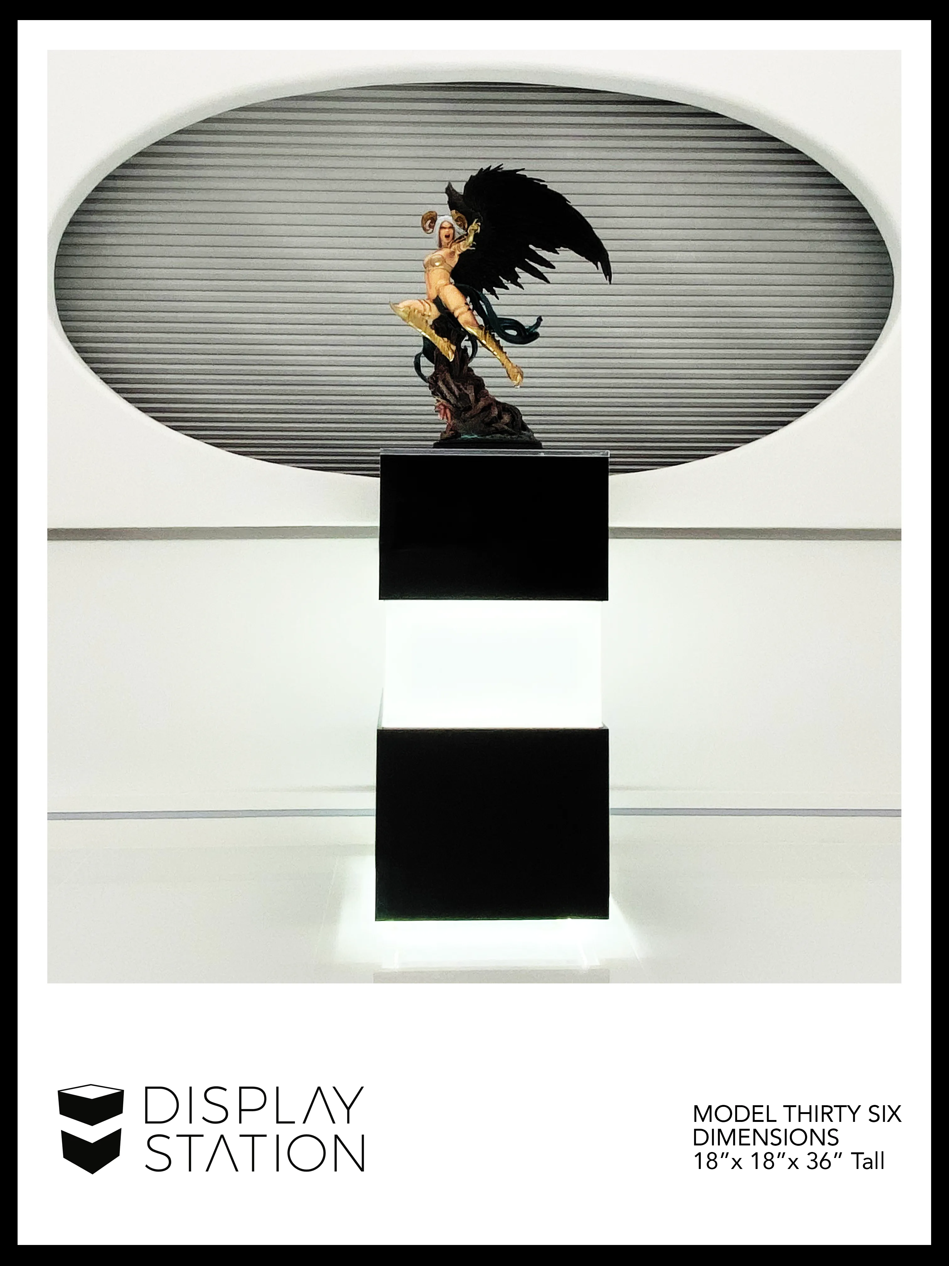 Black Light-Up Pedestal by DisplayStation