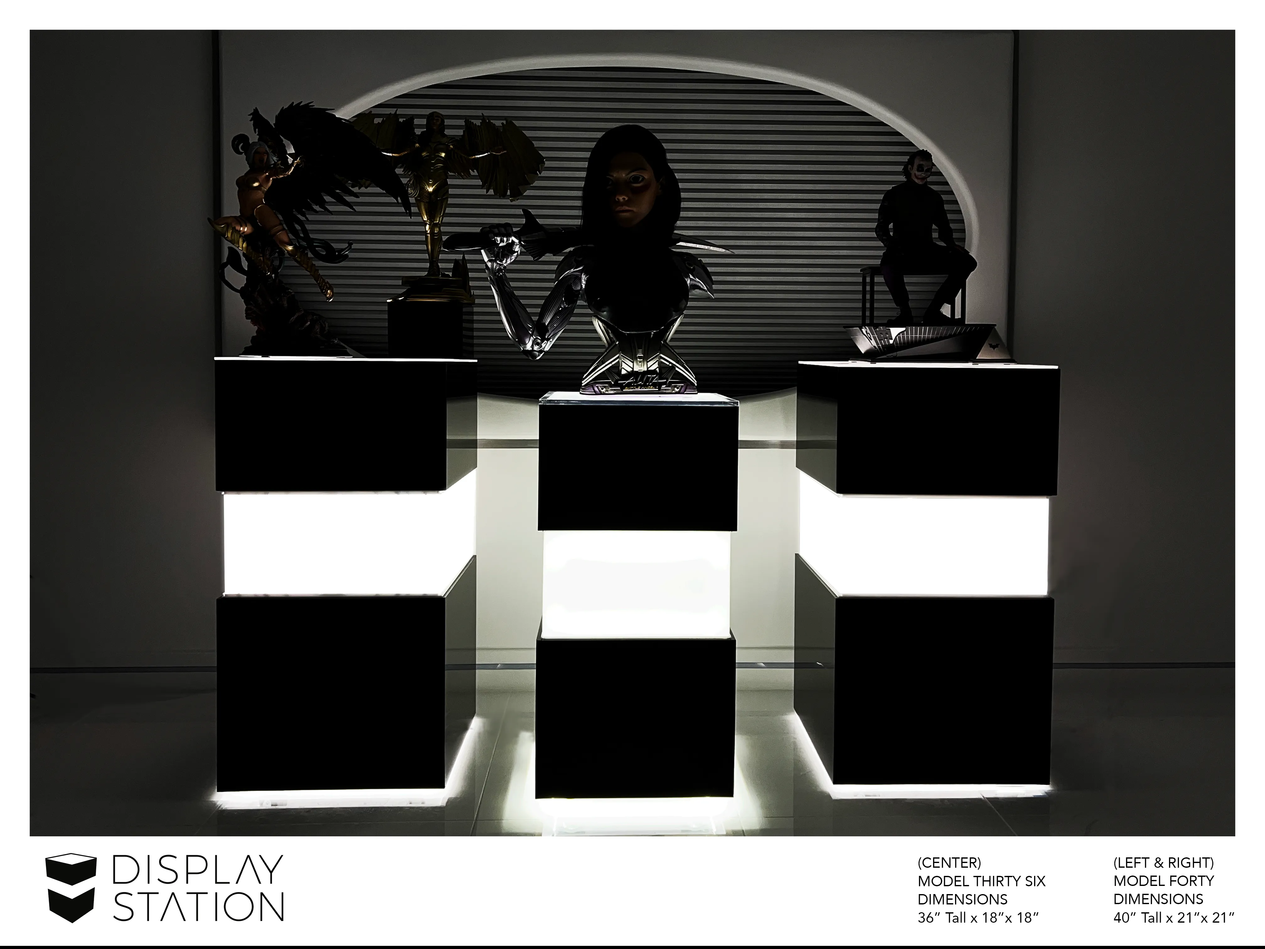 Black Light-Up Pedestal by DisplayStation