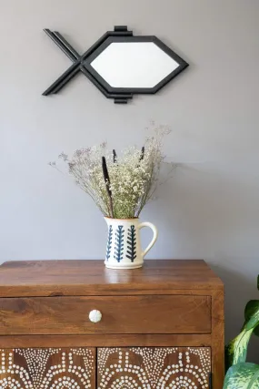 Calbasu Decorative Mirror (Metal And Glass)