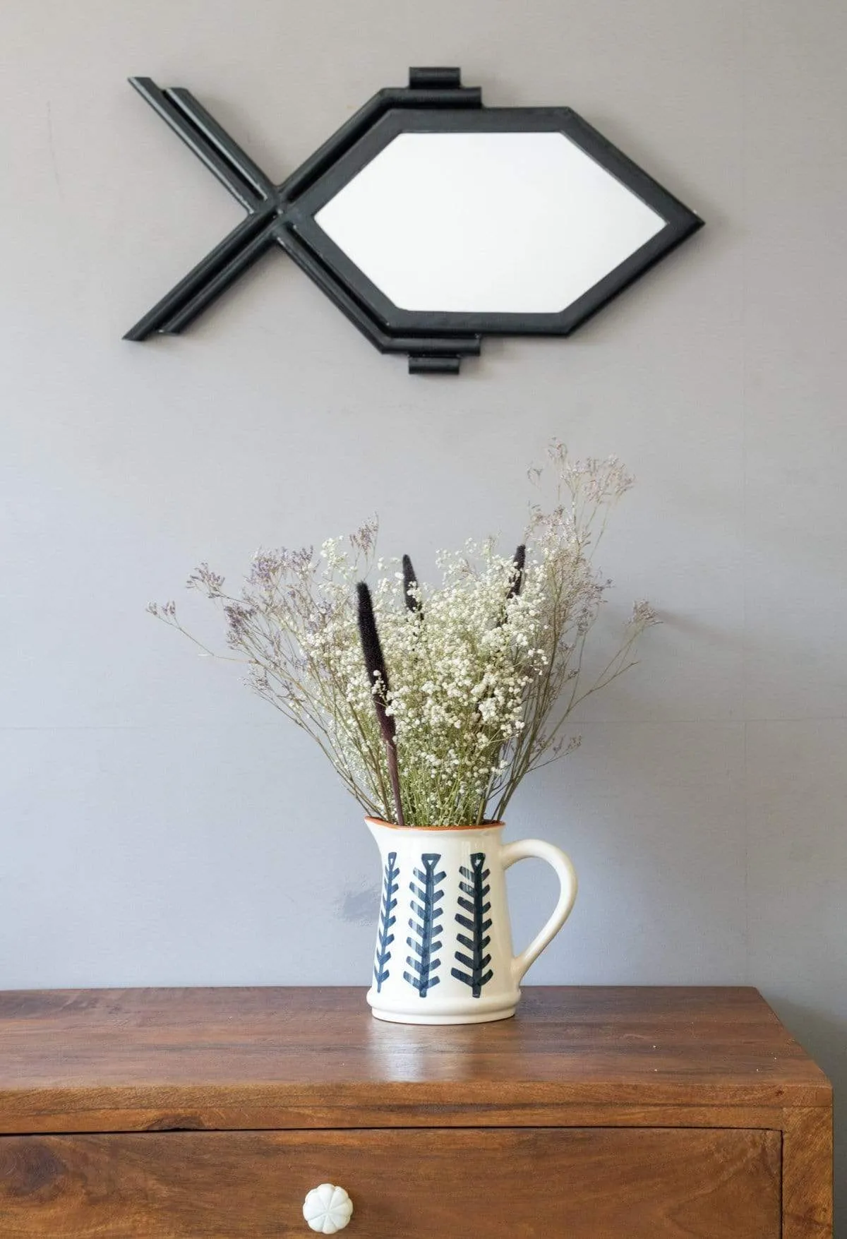 Calbasu Decorative Mirror (Metal And Glass)