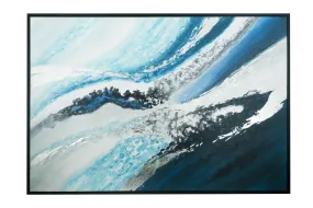 Canvas Art - Blue Hues Abstract Wall Art Decor