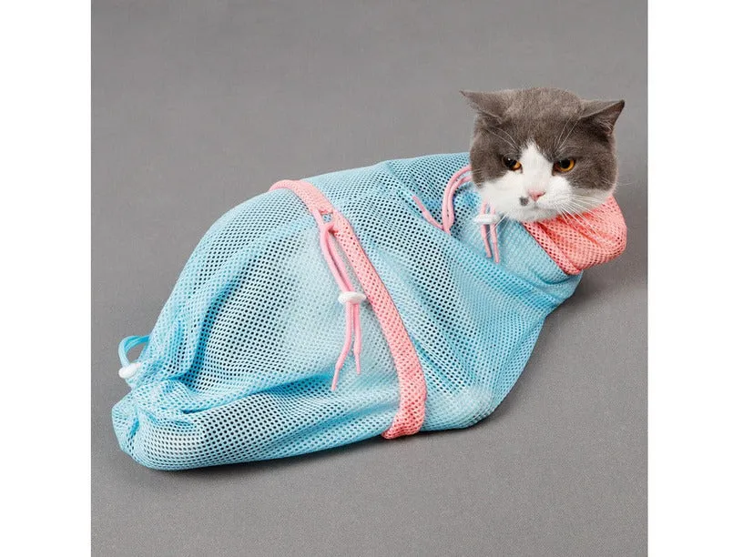 Cat Washing Bags Blue Pink 62*33Cm