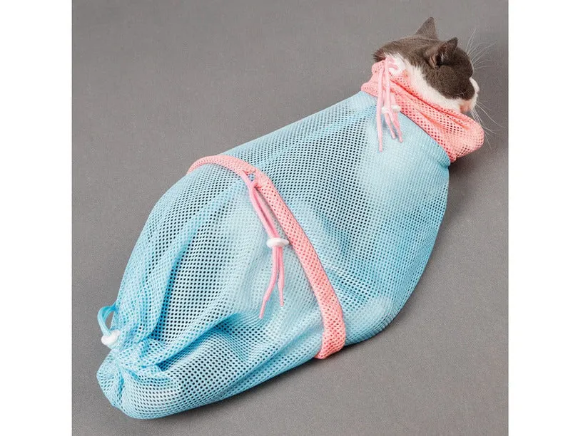 Cat Washing Bags Blue Pink 62*33Cm