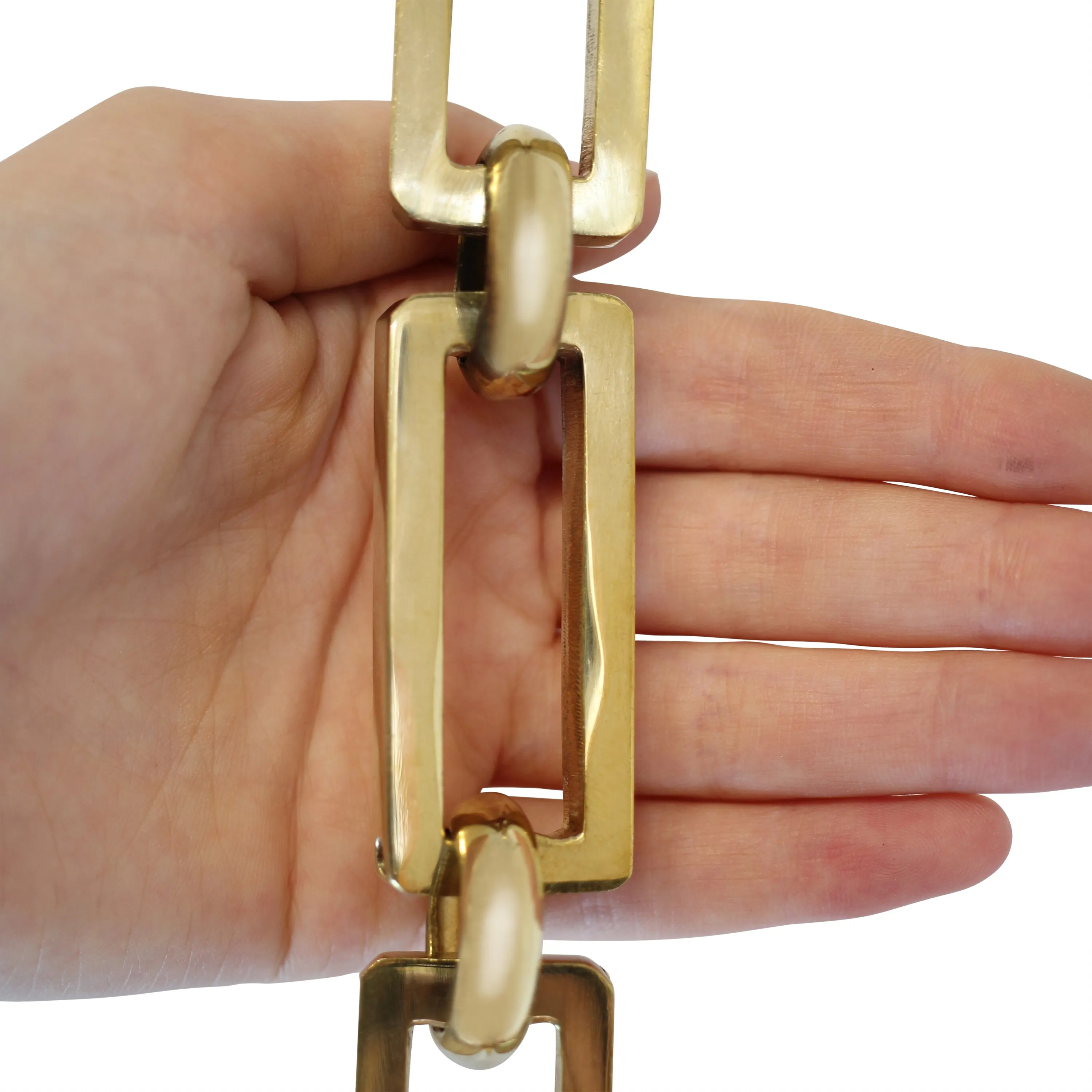 [Chain BR31-H] Brass Rectangle Hinge Chandelier Chain