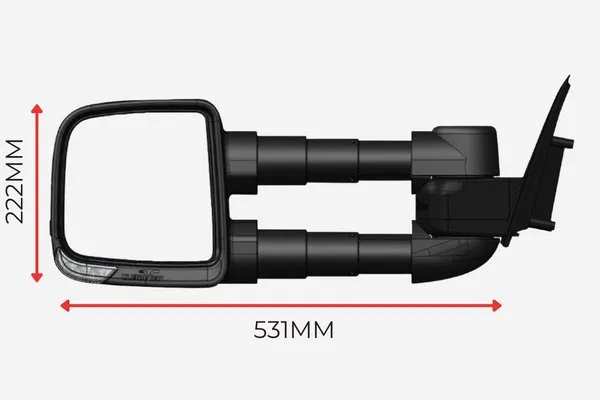 Clearview Compact Towing Mirror for Toyota LC 300 GX 2022 